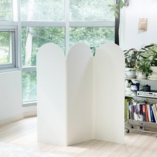 페이퍼팝 라운드 파티션 이동식 공간분리 사무실 거실 공부방 종이 골판지 가벽 1200X1200 화이트, 1세트