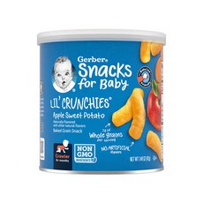 거버 Lil' Crunchies 8개월 이상 (0.48oz), 사과 고구마, 42g, 1개