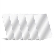 Yisncka 아동용 작은 거울 5개 깨지지 않는 비산 방지 15.2 x 10.2cm(6 4인치) 원형 모서리 사각형 학교 교실 욕실 DIY 공예용 (투명), Yisncka 아동용 작은 거울 5개, 깨지지 않는 비