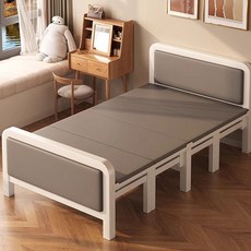 심플하고 모던한 1인용 휴대용 오피스 접이식 낮잠용 침대, 화이트(B)