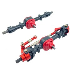 莽牛 D90 D91 D96 98 99S 遙控車 金屬升級改裝零件 前後橋總成，提升操控性與耐用度, 黑色前後橋, 1個