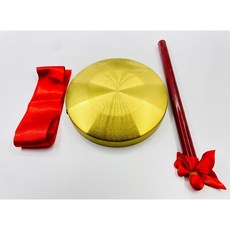 老羊樂器店 銅鑼 小鑼 10cm/15cm/18cm/22cm 平鑼 木頭槌棒/軟槌, 1個, 直徑15cm