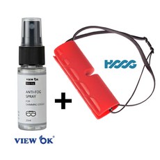 HOOG 실리콘말랑케이스+VIEW OK 수경안티포그스프레이 20ml SET, 카민레드케이스+view ok 20ml, 1개
