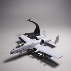 1:100 A10 공격기 전투기 다이캐스트 비행기 모형, 그레이(랜딩기어 탈착불가), 1개