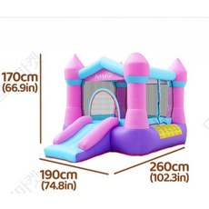 대형 에어바운스 트램폴린 집콕놀이 실내 마당 옥상 글램핑장 캠핑장 놀이시설 휴게실 체육 풍선 슬라이드 홈 놀이터 스포츠 야외 완구 트램폴린 실내 대형 에어바운스 슬라이드 놀이기구, 1개, 82028 산타클로스 성 풍기 포함