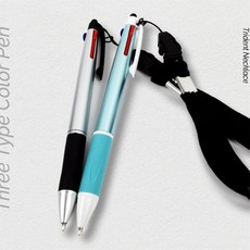 로컬코리아 트라이던트 목걸이형 3색유성 1.0mm 삼색펜, 1개