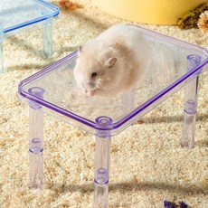 햄스터 평상 투명 높이조절 데크 조립식 장난감 침대, 쿠팡 퍼플