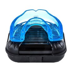 Makura Lithos 矽膠運動牙套 戴牙齒矯正器專用 口腔保護 拳擊格鬥護齒, 透明藍, 1個