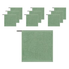 송월타월 30수 비비드 고리 손수건30, 10개, 그린