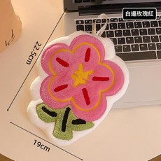 AQWA 可愛卡通吸水擦手巾, 白邊玫紅, 1個