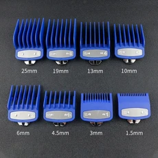 8/대 Wahl 트리머 부착 헤어 커팅 제한 빗 이발 도구에 대한 클리퍼 가이드, 06 Blue, Blue