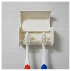 무타공 부착식 커플 칫솔 정리 보관 홀더 꽂이 거치대 간편부착 신혼부부