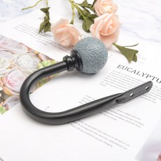 커튼월 후크 메탈 U자형 후크 커튼 후크 유럽식 커튼월 후크 커튼 액세서리, [조각된다크그레이]하나, 커튼 월 후크, 1개