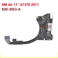 맥북 에어 11인치 A1370 A1465용 노트북 충전 포트 전원 DC 잭 USB 오디오 IO 보드 2010, 04 A1370 2011