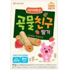아이배냇 곡물친구, 딸기, 40g, 4개