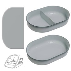 자동 마이크로칩 고양이 사료용 매트 세트 평평한 링이 밀봉 1개 1개 있는 신선하 스플릿, PP Bowl Set