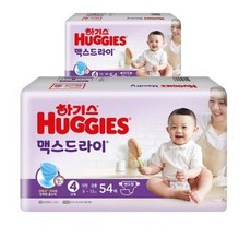 2021 신형 하기스 맥스드라이 밴드형 기저귀 남녀공용 대형 4단계(9~13kg), 4단계, 110매