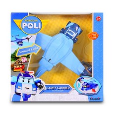 ROBOCAR POLI 聲光運輸機卡利 飛機 (附輪子可動，可展開裝載) Silverlit, 1個
