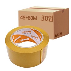 벡셀 개별포장 박스테이프 80m, 30개, 황색