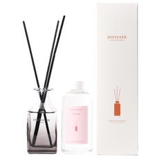 어느멋진날 사각공병 + 본품오일 250ml + 스틱 10p 디퓨져 세트, 작은정원향, 1세트