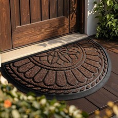 Mibao FRONT 프론트 Door MAT 매트 Indoor OUT 아웃door Entrance Semicircular Entrance 매트 Half ROUND 라운드 W