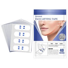 리프팅 밴드 주름 메이크업 40 패치 페이스 스티커 방수 V 접착제 투명 리프트 테이프 스킨 케어, 40 patches-a, 1개