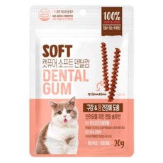 캣퓨어 고양이 소프트 덴탈껌, 20g, 5개, 구강 장건강에 도움