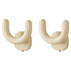 Tiger Pavilion 흡착식 U자형 거실화 거치대, 2개, 아이보리