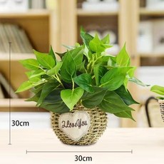 向日葵毛線編織花束 畢業禮物 辦公擺件, 1個, 綠蘿+草編欄