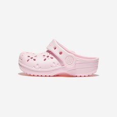 크록스 클래식 플로럴 컷아웃 클로그 토들러 - PINK MILK CRS210944