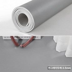롤 장판 pvc 창고 카페트 셀프시공 교체 베란다 바닥, 플랫다크회색 3.5mm 2m A