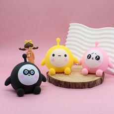 爆款蛋仔派對捏捏樂 創意解壓神器 新奇特捏捏玩具 擠減壓發洩小玩具 蛋仔禮物 交換禮物 創意禮物 送閨蜜 男朋友, 【1只蛋仔捏捏樂】黃色, 1個