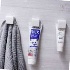 주방 욕실 현관 벽면 부착 스테인리스 행거 클립 걸이 수납 정리 공간 활용 도구, 1개, 상세페이지 참조