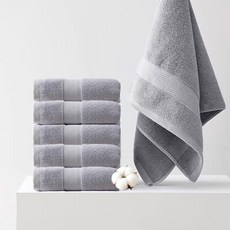 Niftynest 호텔 고급 수건 50수 수건세트 목욕타올 샤워타올 목욕수건 샤워수건, 5개, 다크 그레이