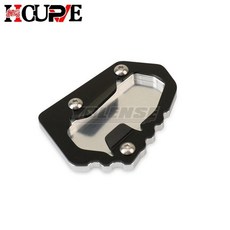 오토바이 킥 스탠드 사이드 확장 확대기 플레이트 패드 적합, 1개, 9. Silver-NO LOGO