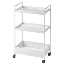 이케아 NISSAFORS 니사포르스 카트 다용도 철제 트레이 50.5x30x83cm, 3단, 화이트904.6057.35