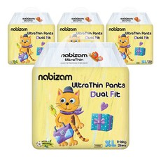 나비잠 울트라씬 듀얼핏 팬티형 기저귀, 특대형(XL), 104매