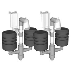 BASA 바사 스펀지 여과기 미니쌍기그레이, 2개