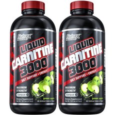 뉴트렉스리서치 리퀴드 카르니틴 3000 그린 애플, 2개, 473ml