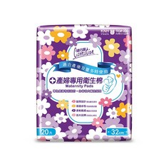 康乃馨 產婦專用衛生棉，適合產後及量多時使用，32cm，20片, 1個