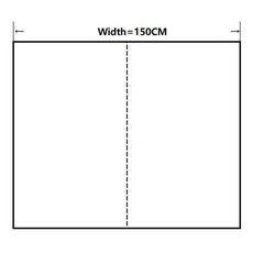흰색 반투명 모기장 지퍼 잠금 모기 자동 접착 창문 스크린, Height 100, Width 150