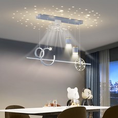 무소음 실링팬 천장등 거실 아이방 선풍기 LED 변속 저소음 모던, 그레이 100cm 다이닝 룸 램프, 1KW