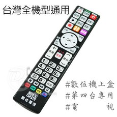 配件王PJW 數位萬用中文電視遙控器 RM-UA09, 1個