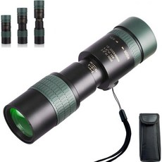 10300x40 성인용 단안경 고성능 줌 망원경 BAK4 및 FMC 렌즈 콘서트 조류 관찰 별자리 관측용 초록색 (스마트폰 어댑터 삼각대 미포함), 녹색