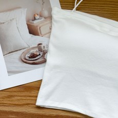 細肩帶平口小可愛 顯瘦短版上衣 可拆胸墊 涼感女背心