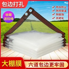 貝貝 大棚膜 包邊打孔 透明加厚防雨布, 1個, 全新料透明大棚膜包边打孔,200*100CM