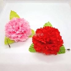 花園藝花坊 康乃馨胸花, 粉色, 紅色, 1個