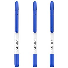 모리스 저스트클릭 네임펜 F (클릭방식) 0.7mm, 블루(1P), 3개입