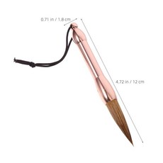 미니 포켓 중국 서예 붓 구리 손잡이 펜 필기 그림 그리기 잉크 연습용, 1개, 2. Rose Gold