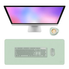 그릭 가죽 장패드 와이드 데스크 매트, 카밍그린